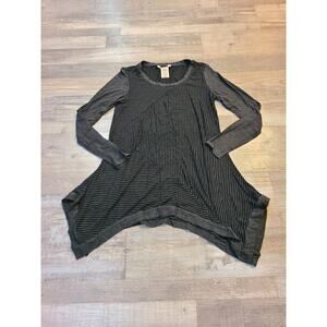Philosophy small women's long sleeve striped symmetrical tunic